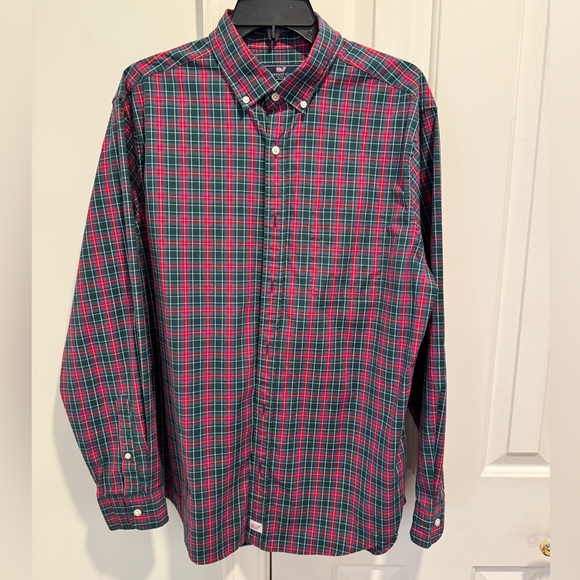 Vineyard Vines Other - Vineyard Vines Classic Red and Green Plaid Men's Shirt